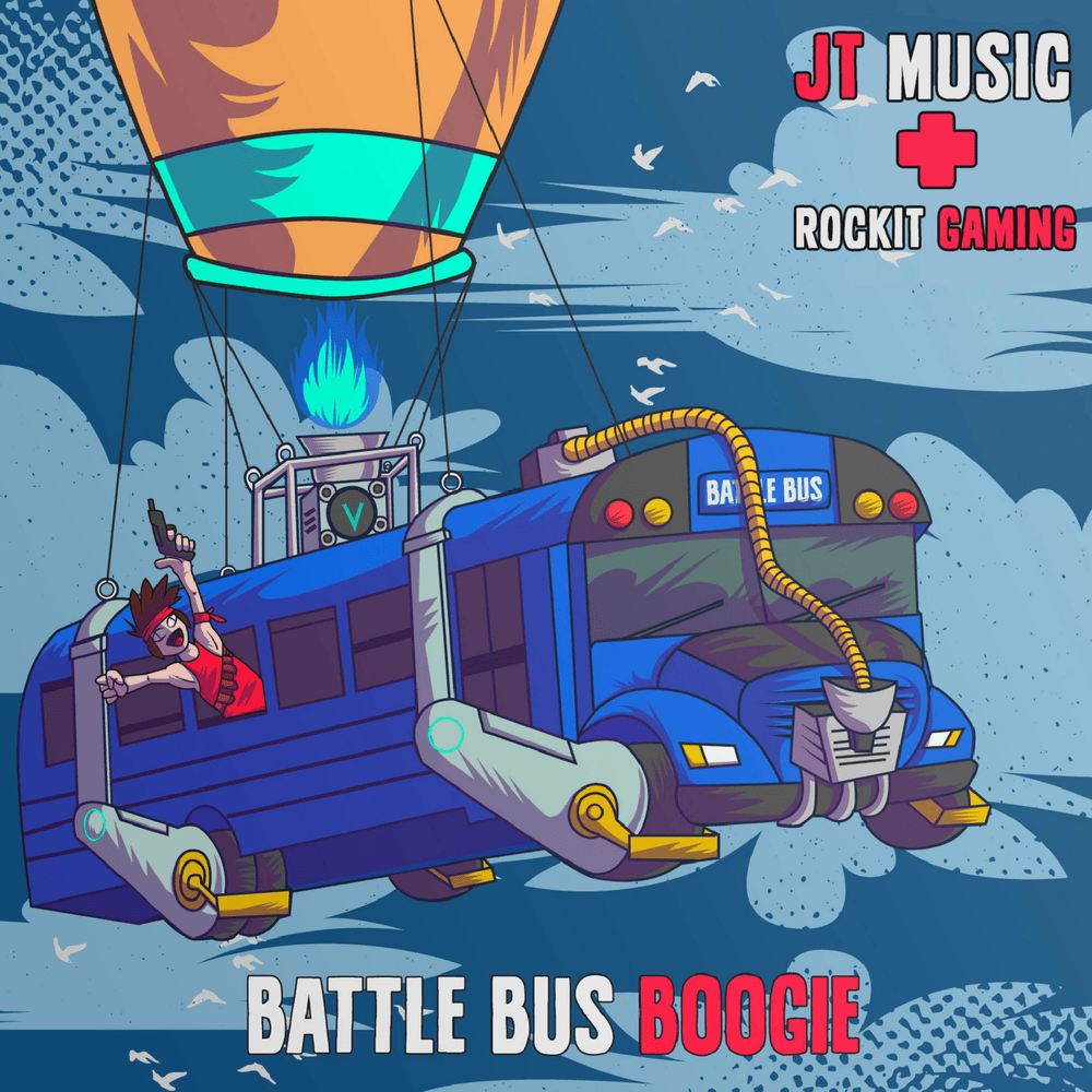 Album cover art for "Battle Bus Boogie" by JT Music
