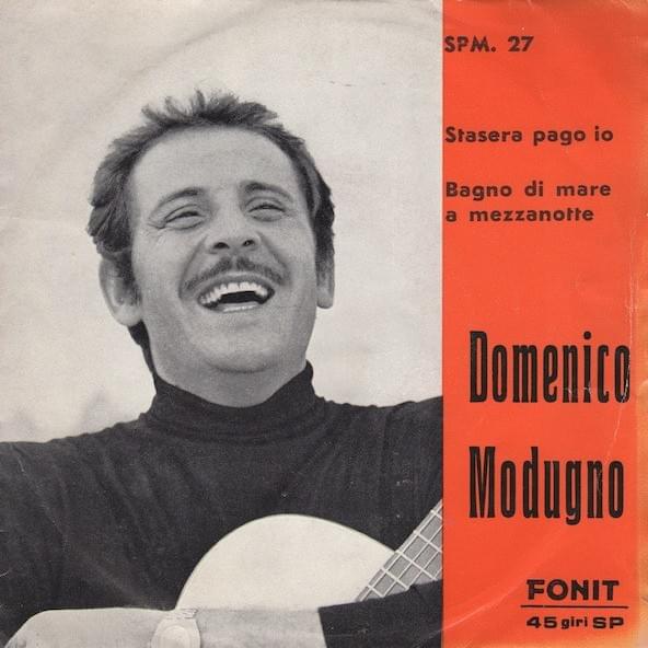 Album cover art for "Stasera Pago Io" by Domenico Modugno