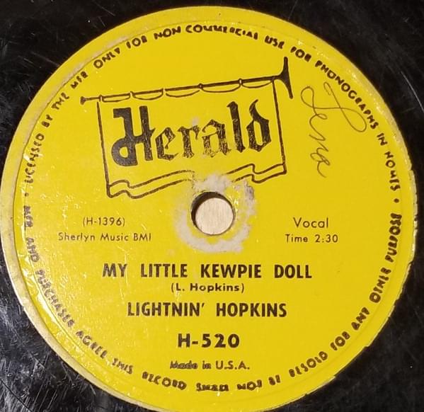 Album cover art for "My Little Kewpie Doll" by Lightnin’ Hopkins