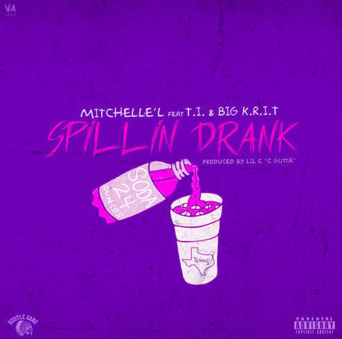 Album cover art for "Spillin’ Drank (Remix)" by Hustle Gang & T.I. & Big K.R.I.T.