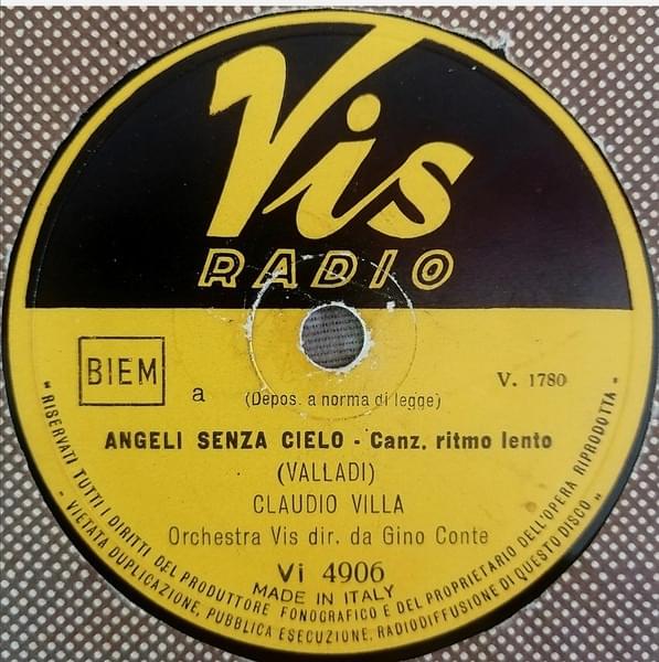 Album cover art for "Angeli senza cielo" by Claudio Villa