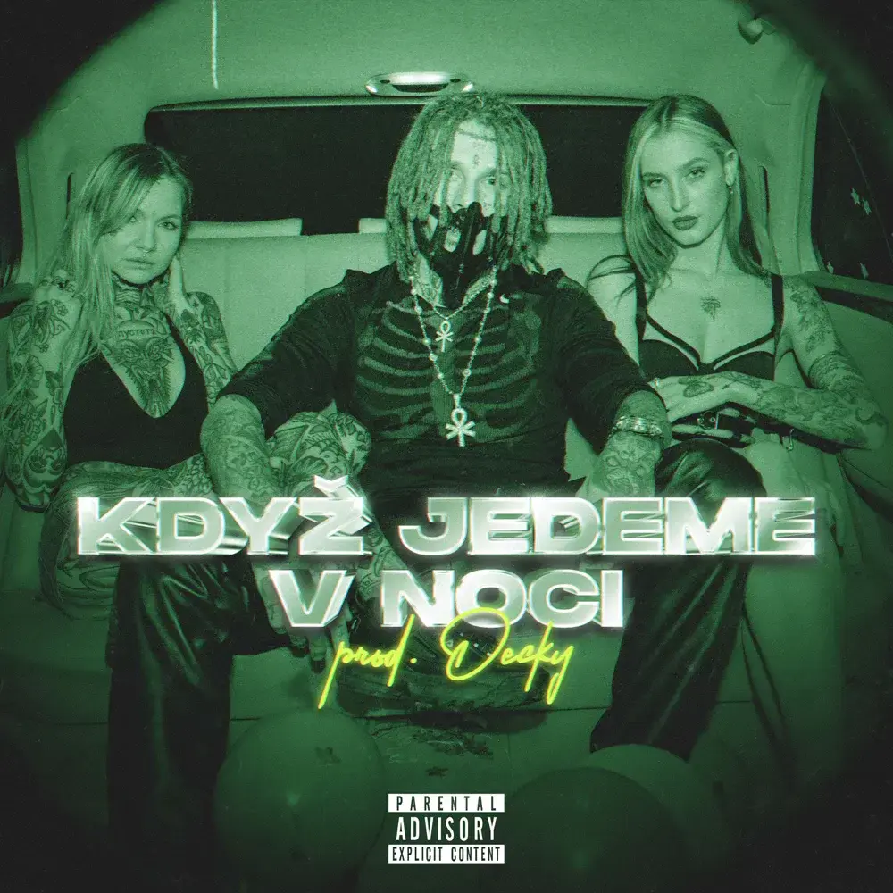 Album cover art for "když jedeme v noci" by Yzomandias