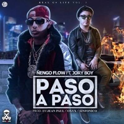 Album cover art for "Paso a Paso" by Ñengo Flow & Jory Boy