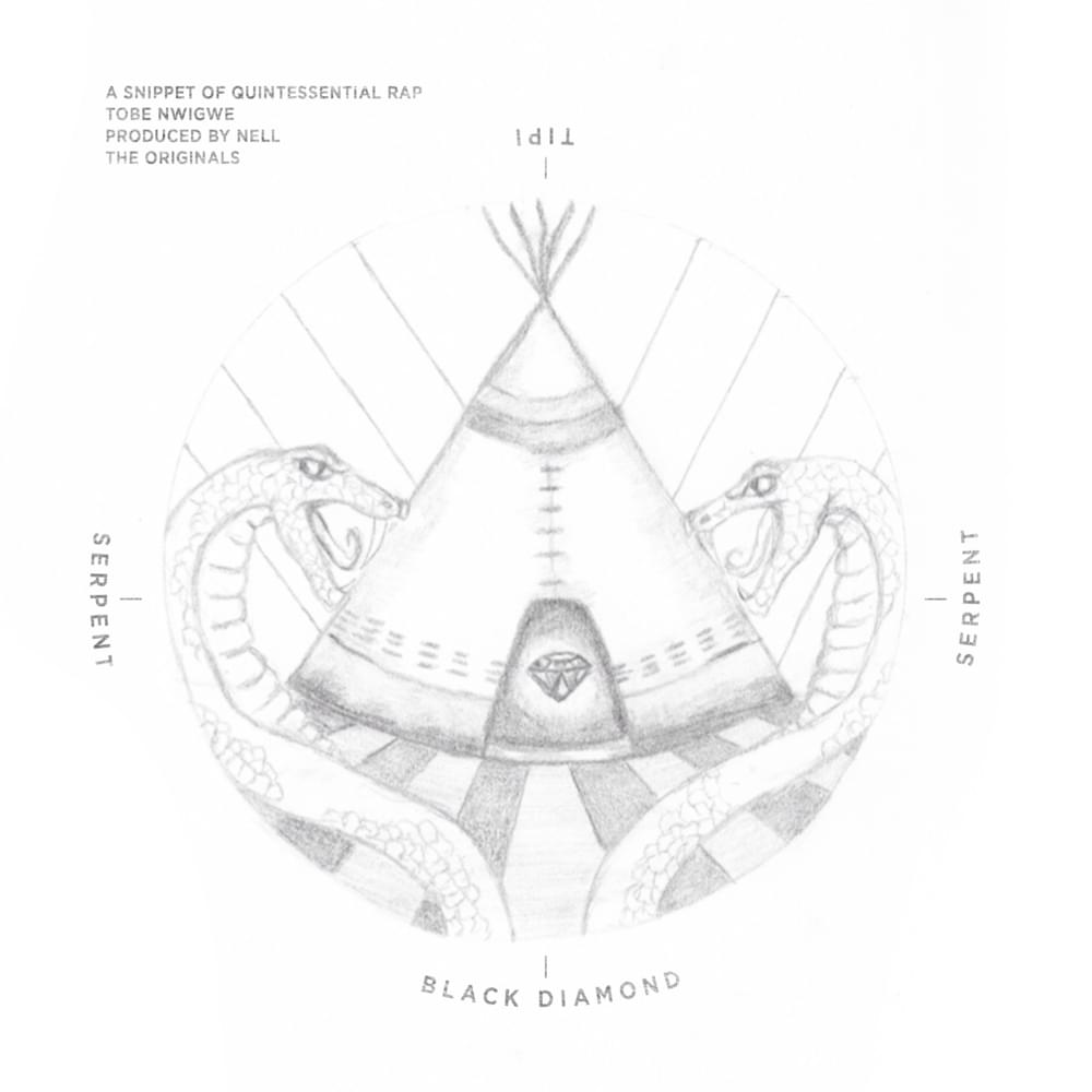 Album cover art for "A SNIPPET OF QUINTESSENTIAL RAP" by Tobe Nwigwe