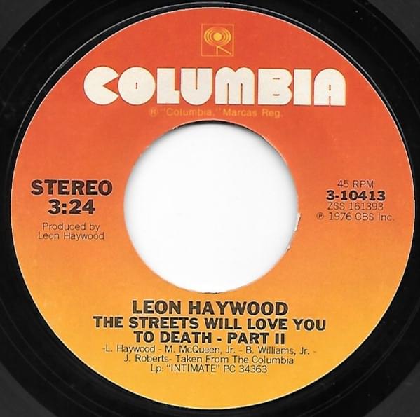 Album cover art for "The Streets Will Love You To Death (Pt. 2)" by Leon Haywood