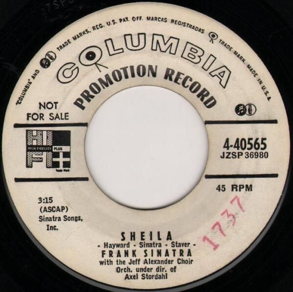 Album cover art for "Sheila" by Frank Sinatra