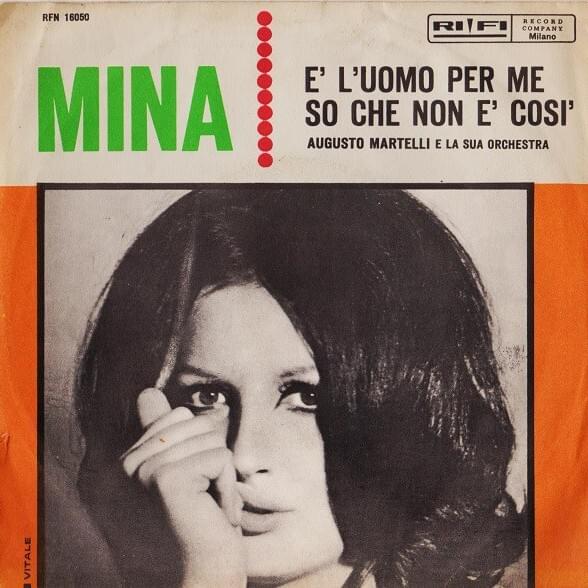 Album cover art for "So che non è così" by Mina