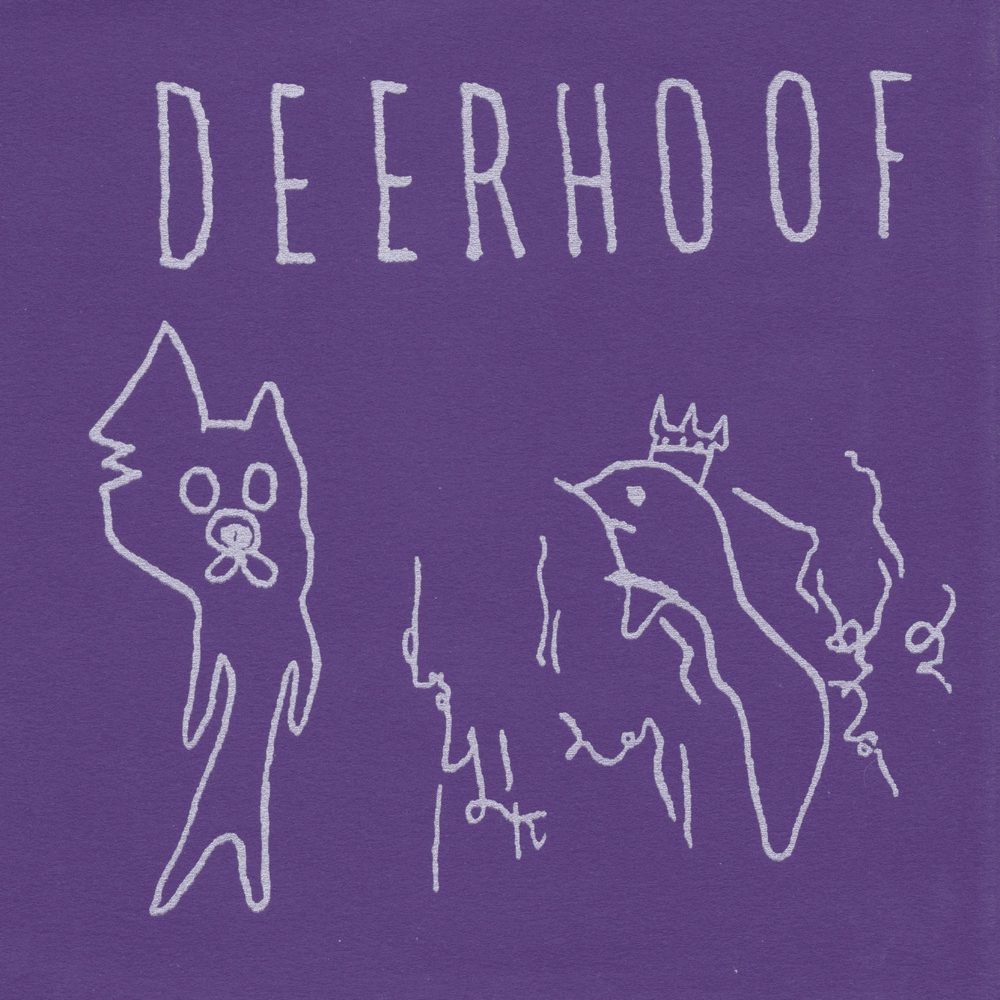 Album cover art for "12 on Black" by Deerhoof