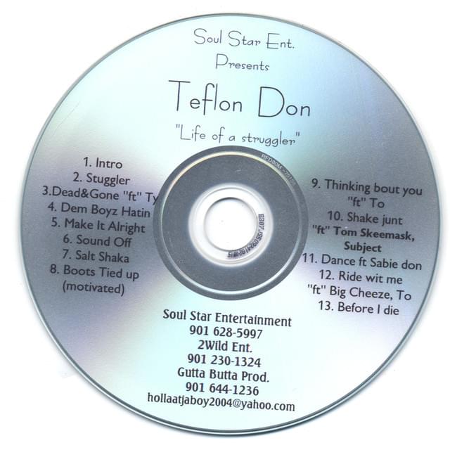 Album cover art for "Intro" by TeflonDon