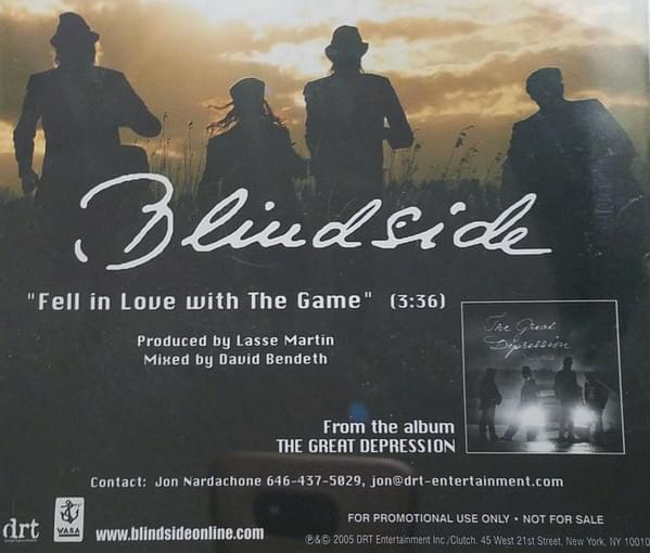 Album cover art for "Fell In Love With The Game" by Blindside