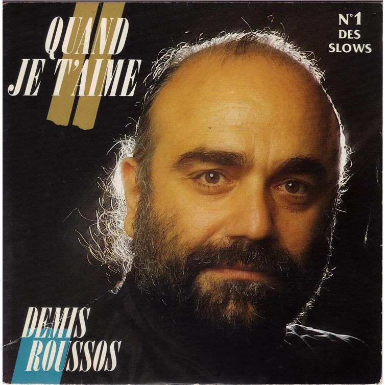 Album cover art for "Quand je t’aime" by Demis Roussos