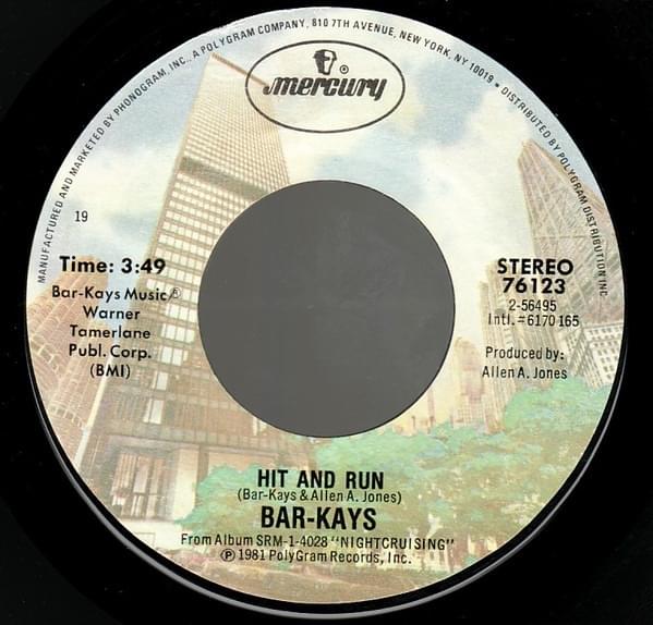Album cover art for "Hit And Run" by Bar-Kays