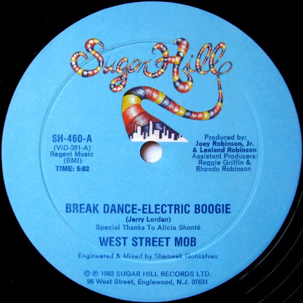 Album cover art for "Break Dance – Electric Boogie" by West Street Mob