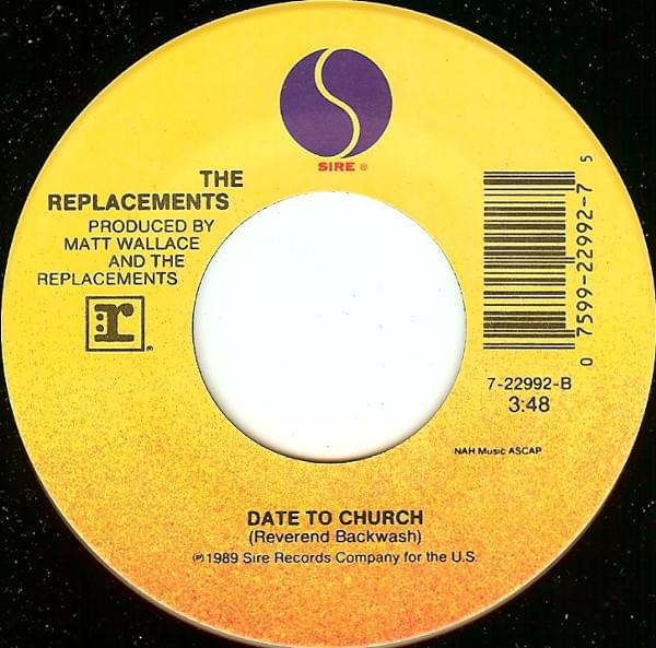 Album cover art for "Date to Church" by The Replacements