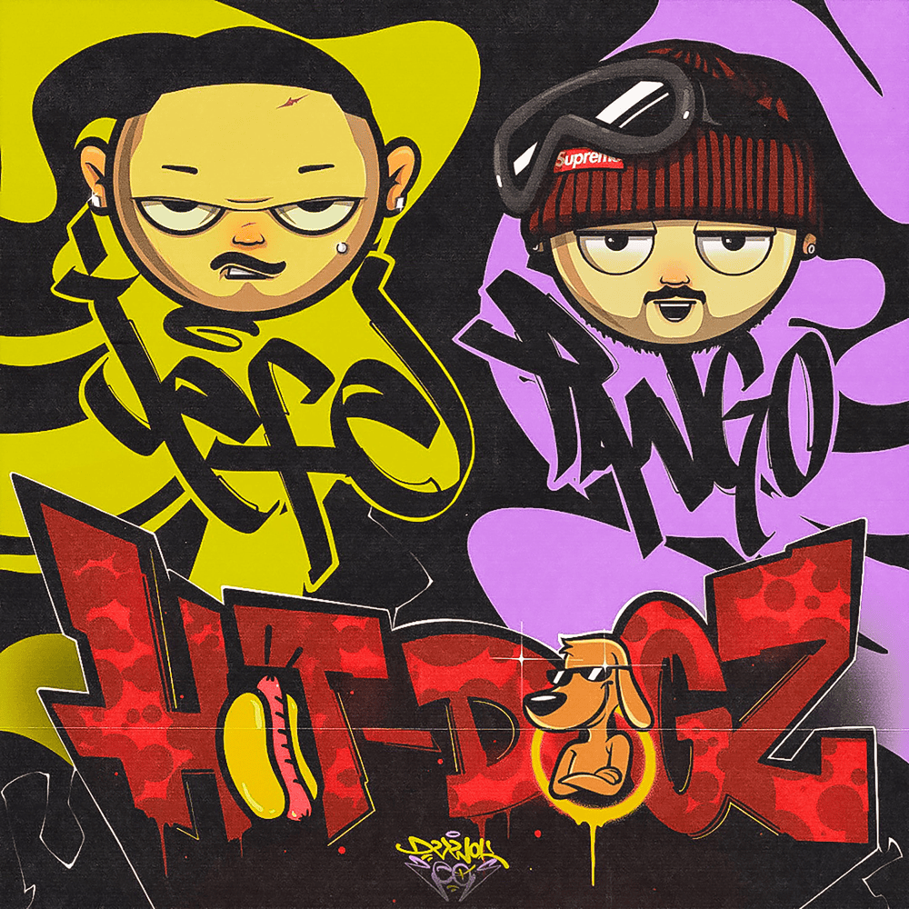 Album cover art for "HIT-DOGZ" by Jefe