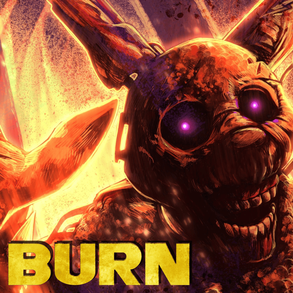 Album cover art for "Burn" by Rockit Music
