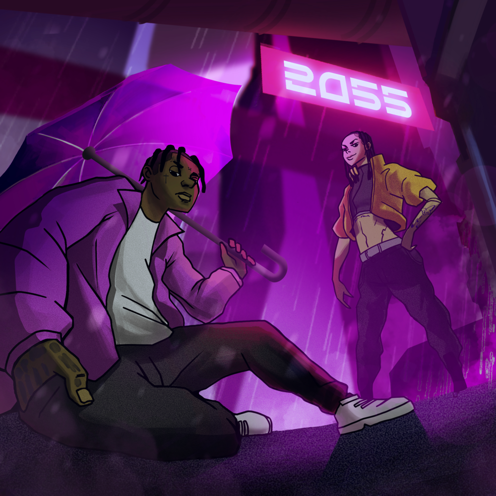 Album cover art for "2055 (Remix)" by Sleepy Hallow & Coi Leray