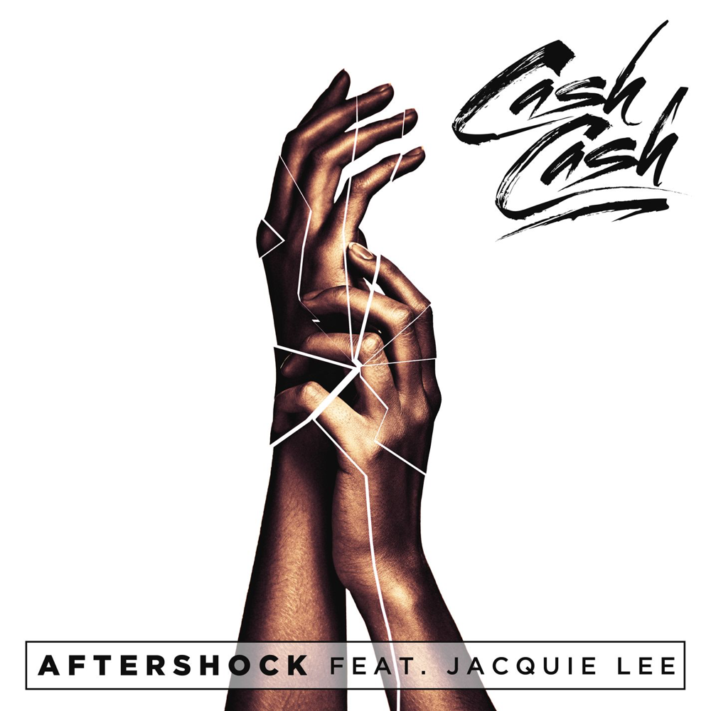 Album cover art for "Aftershock" by Cash Cash & Jacquie Lee
