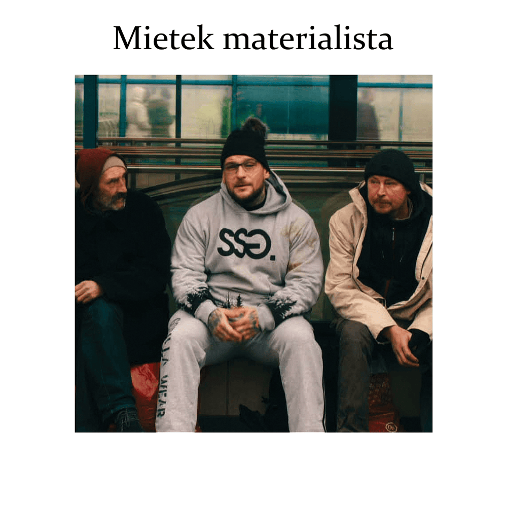 Album cover art for "Mietek Materialista" by Popek