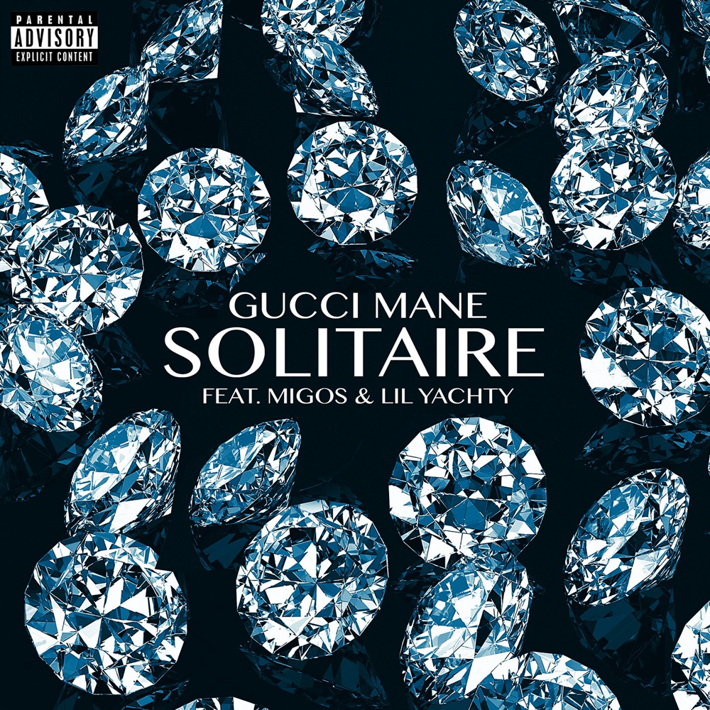 Album cover art for "Solitaire" by Gucci Mane & Migos & Lil Yachty