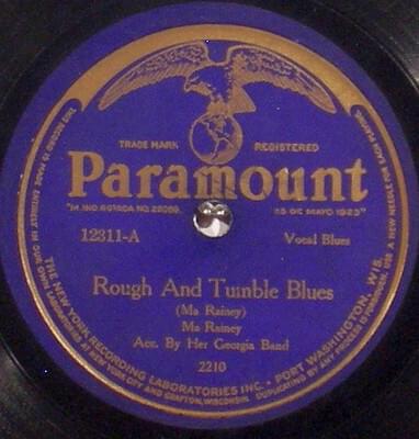 Album cover art for "Rough And Tumble Blues" by Ma Rainey