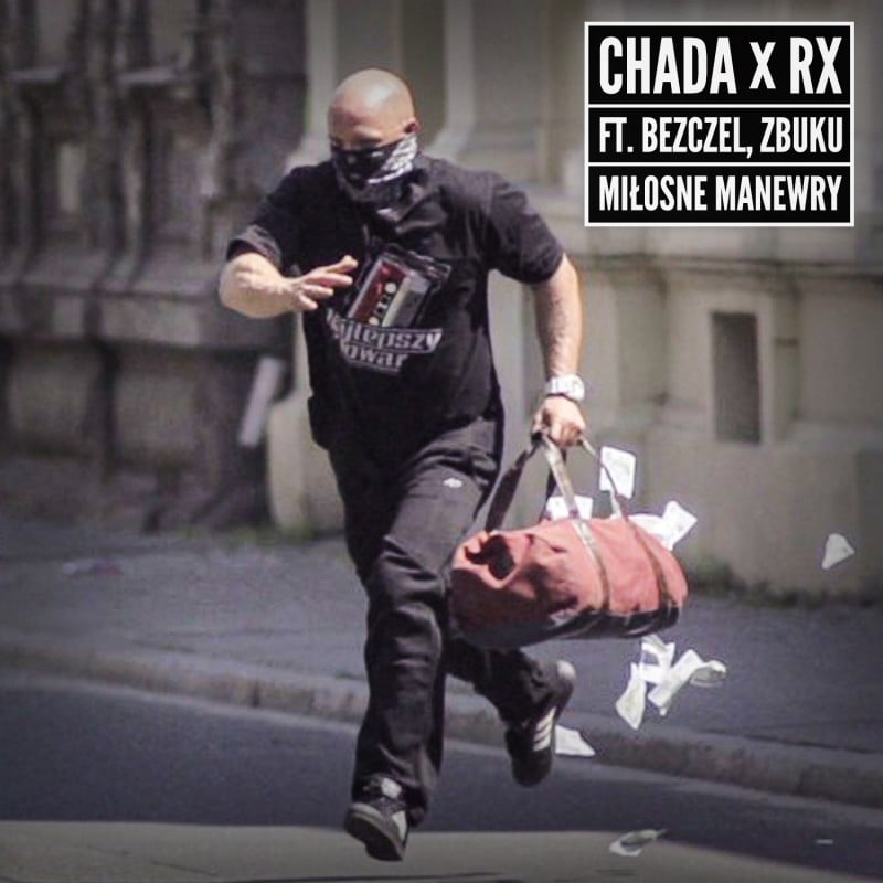 Album cover art for "Manewry miłosne" by Chada & Z.B.U.K.U & Bezczel
