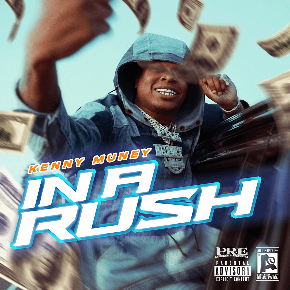Album cover art for "In A Rush" by Kenny Muney