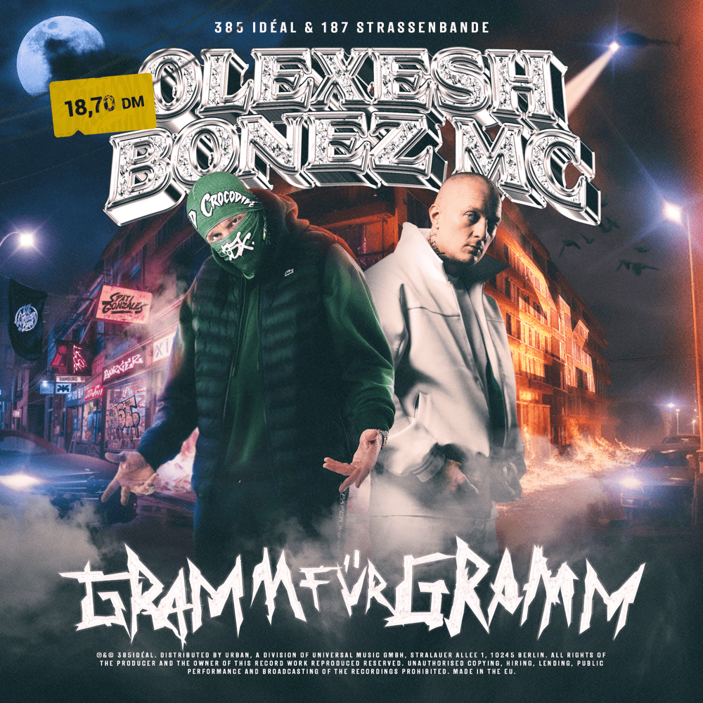 Album cover art for "Gramm für Gramm" by Olexesh