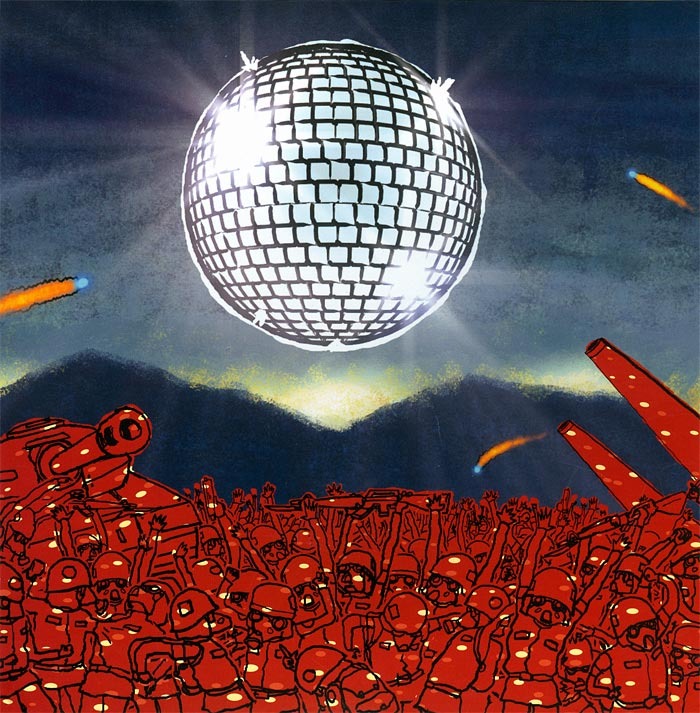 Album cover art for "We Throw Parties, You Throw Knives" by Los Campesinos!