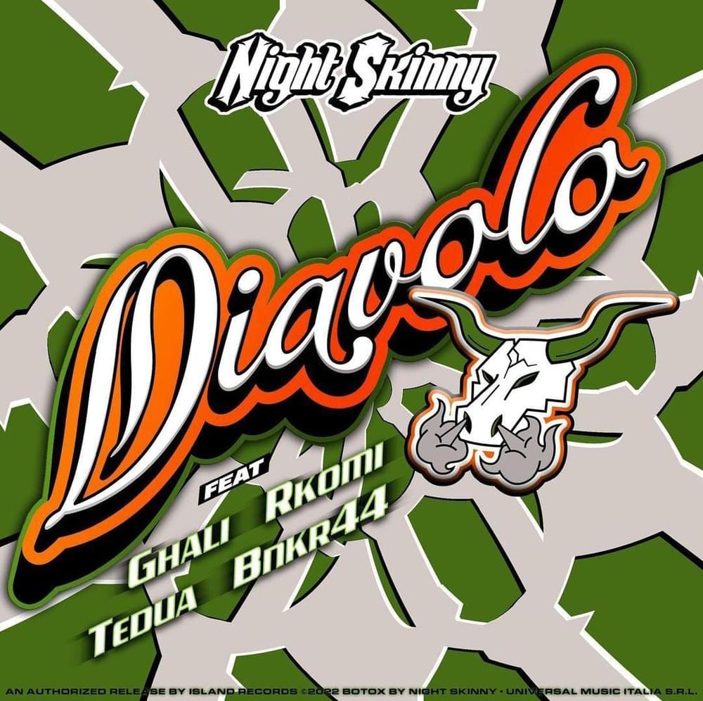 Album cover art for "Diavolo" by Night Skinny & Ghali & Rkomi & Tedua & bnkr44
