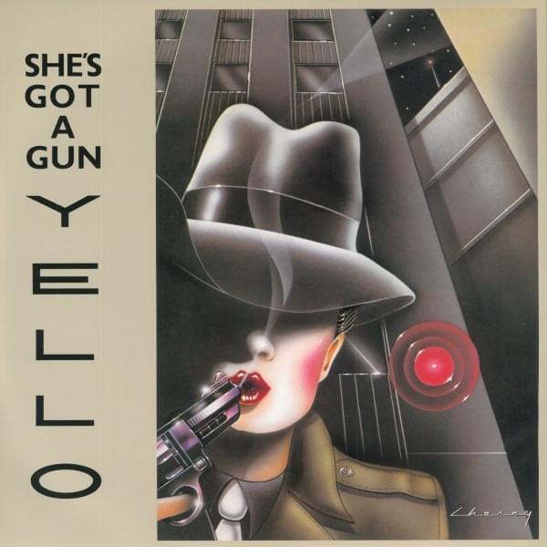 Album cover art for "She’s Got a Gun" by Yello