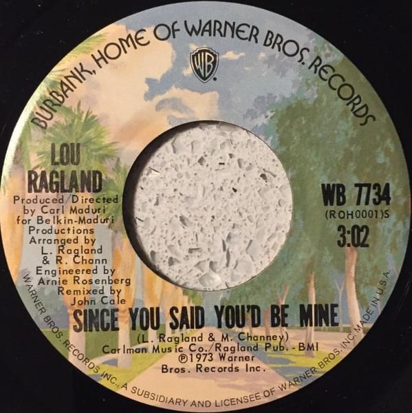 Album cover art for "Since You Said You’d Be Mine [45 Version]" by Lou Ragland