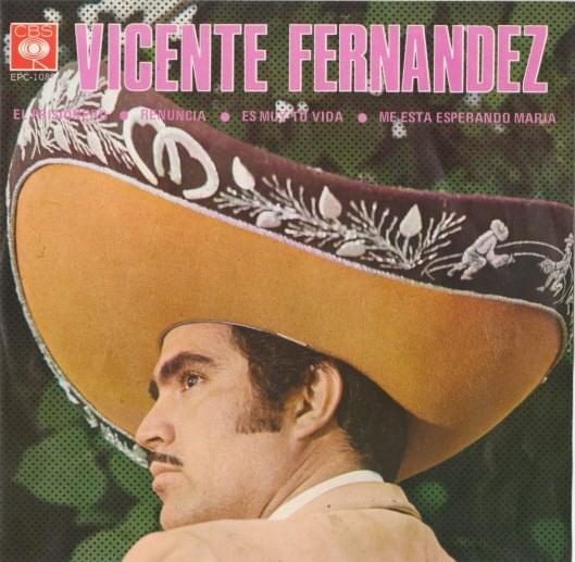 Album cover art for "Renuncia" by Vicente Fernández