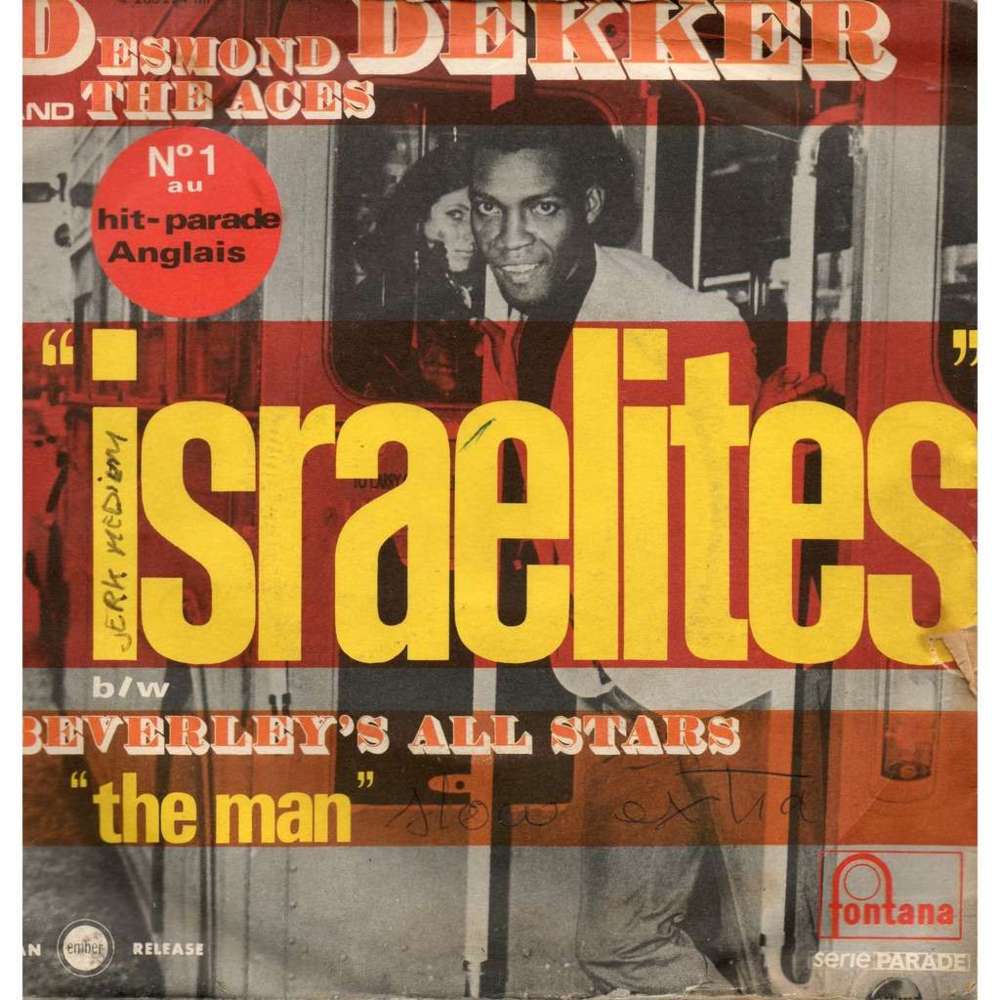 Album cover art for "Israelites" by Desmond Dekker