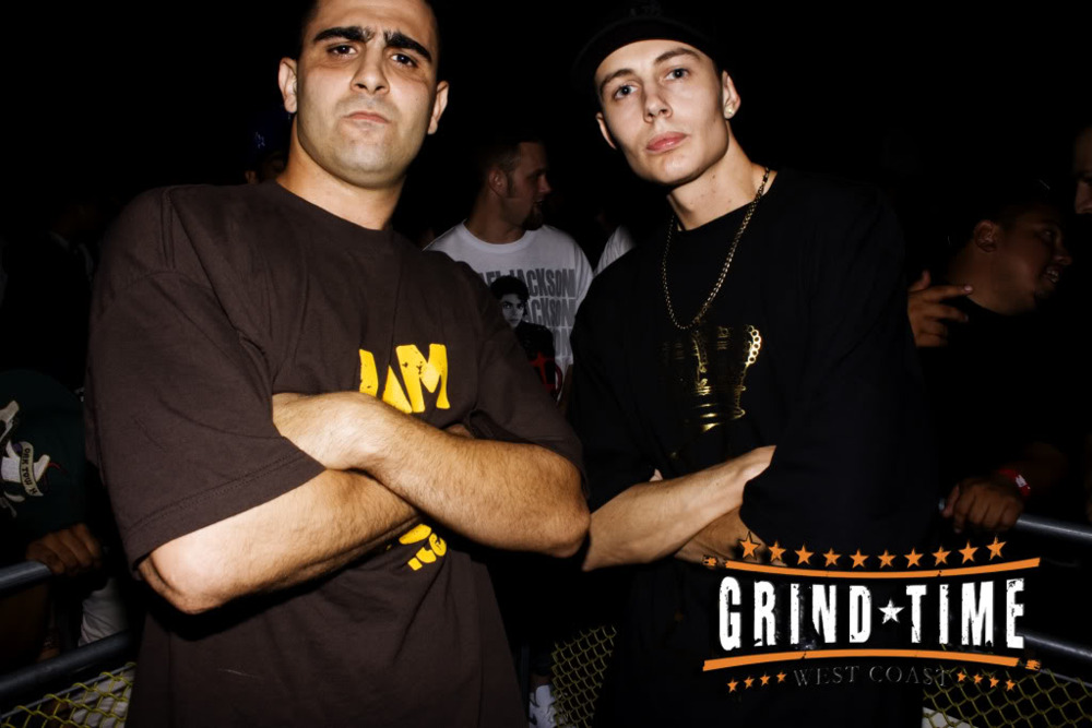 Album cover art for "Dizaster vs Organik" by Grind Time Now & Organik & Dizaster