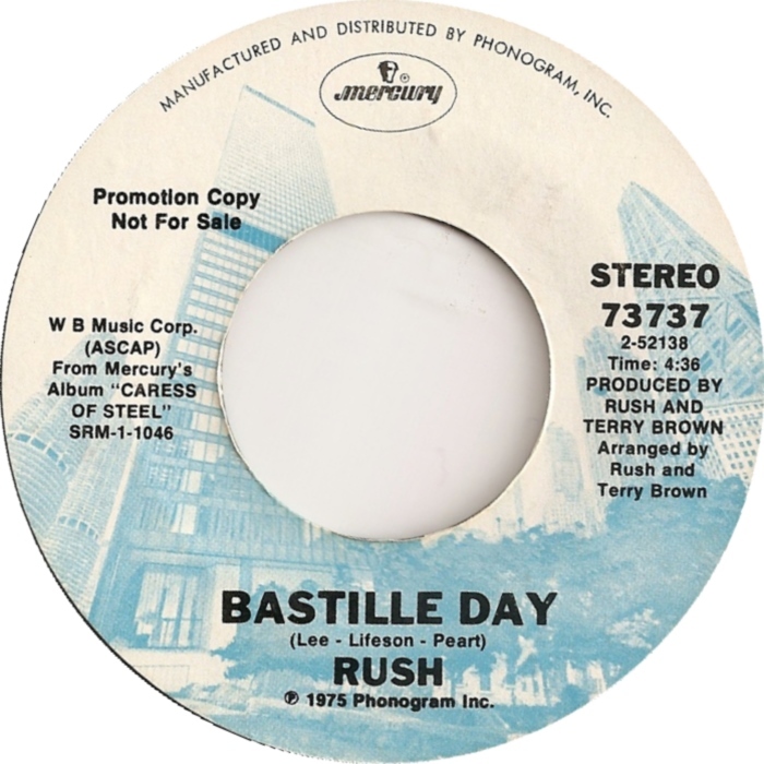 Album cover art for "Bastille Day" by Rush