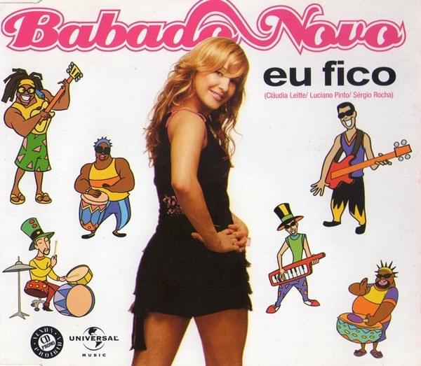 Album cover art for "Eu Fico" by Babado Novo