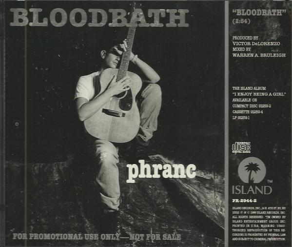 Album cover art for "Bloodbath" by Phranc