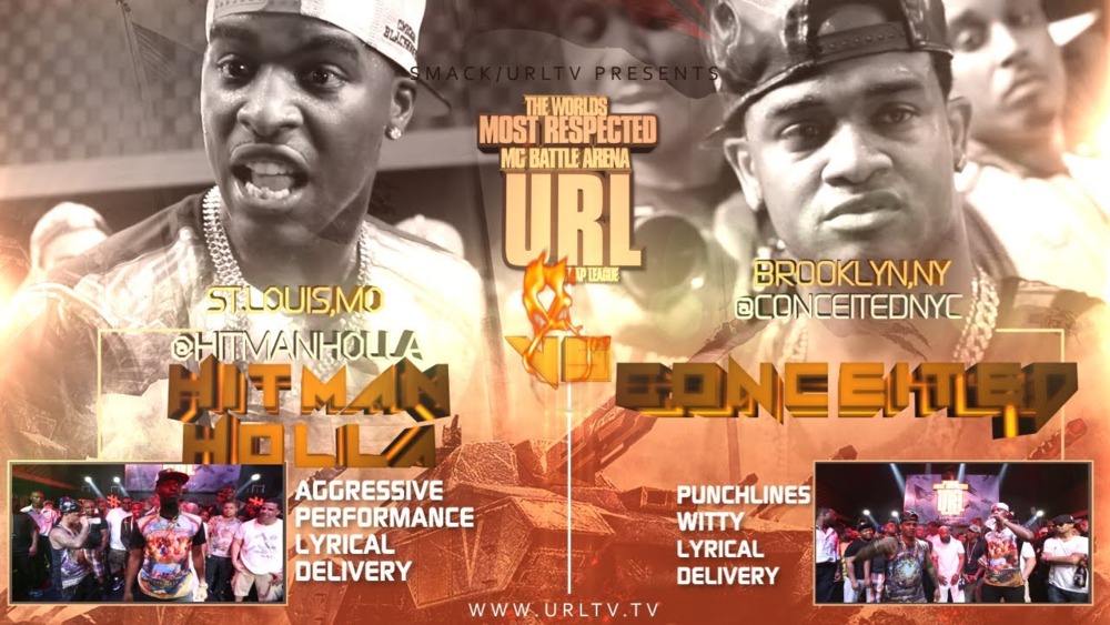 Album cover art for "Hitman Holla vs. Conceited" by URLtv & Conceited & Hitman Holla