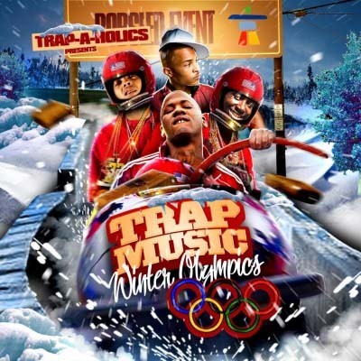 Album cover art for "We Here Now" by Trap-A-Holics & La Da Boomman & Eldorado Red & Waka Flocka Flame & Ms. GoHam & Frenchie & ET da Sandman & Young Snead & Young Envy & Officially Made & Slim Dunkin & Young La’rue & Mykko Montana & Sy Ari da Kid
