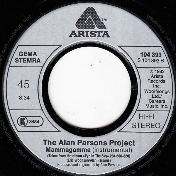 Album cover art for "Mammagamma" by The Alan Parsons Project