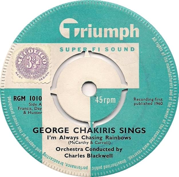 Album cover art for "I’m Always Chasing Rainbows" by George Chakiris