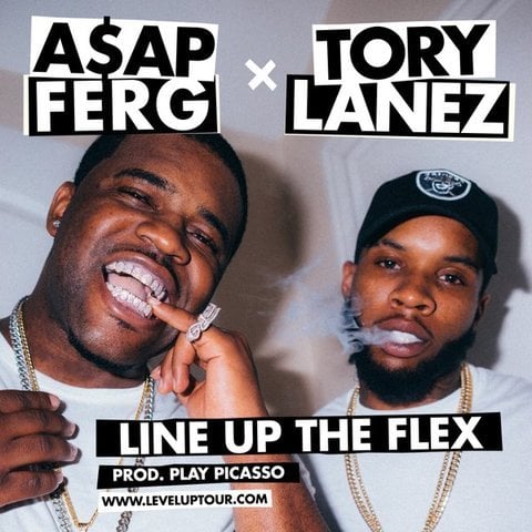 Album cover art for "Line Up the Flex" by Tory Lanez