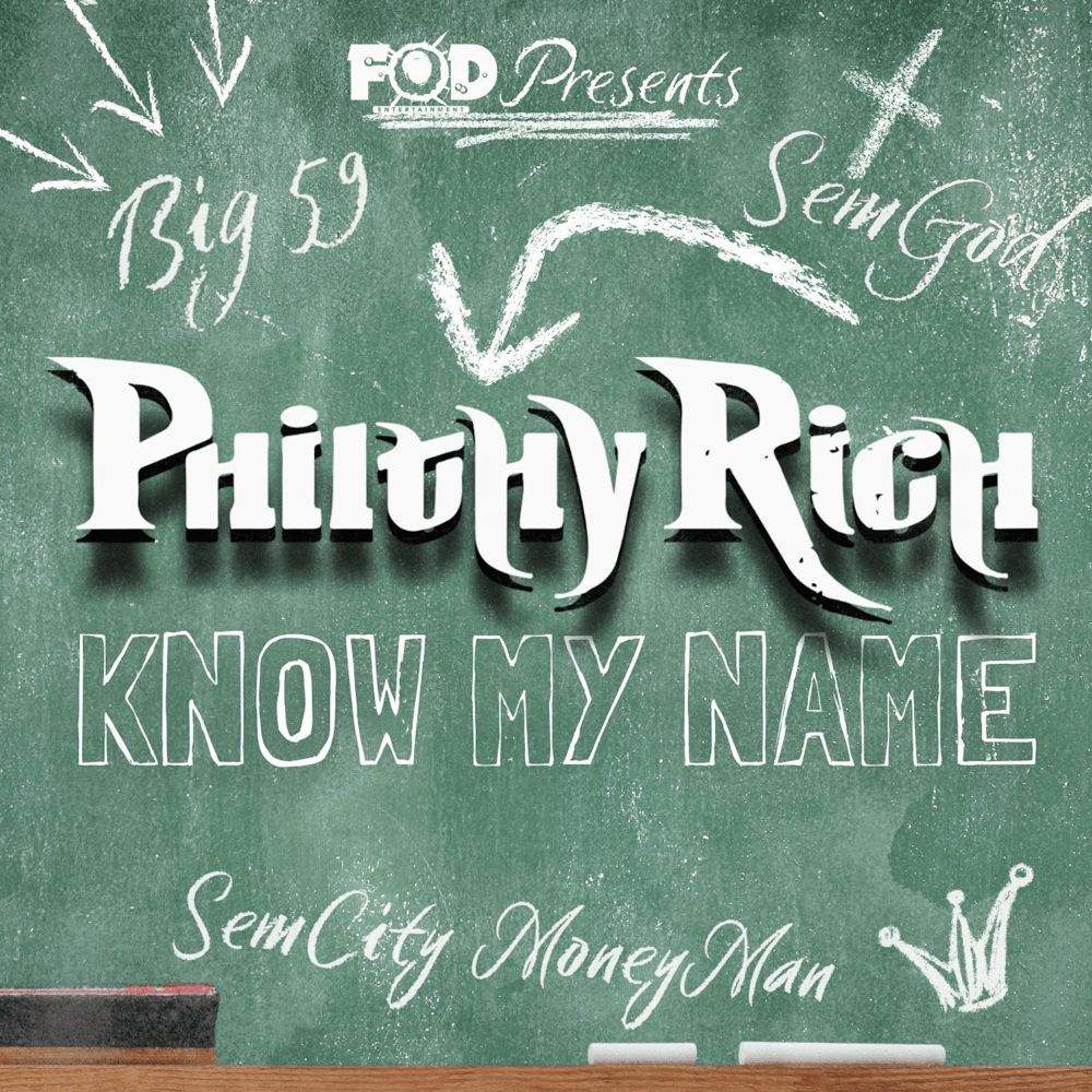 Album cover art for "KNOW MY NAME" by Philthy Rich