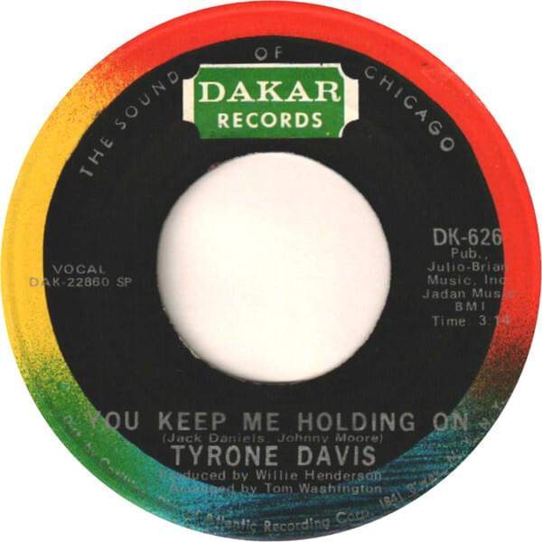 Album cover art for "You Keep Me Holding On" by Tyrone Davis