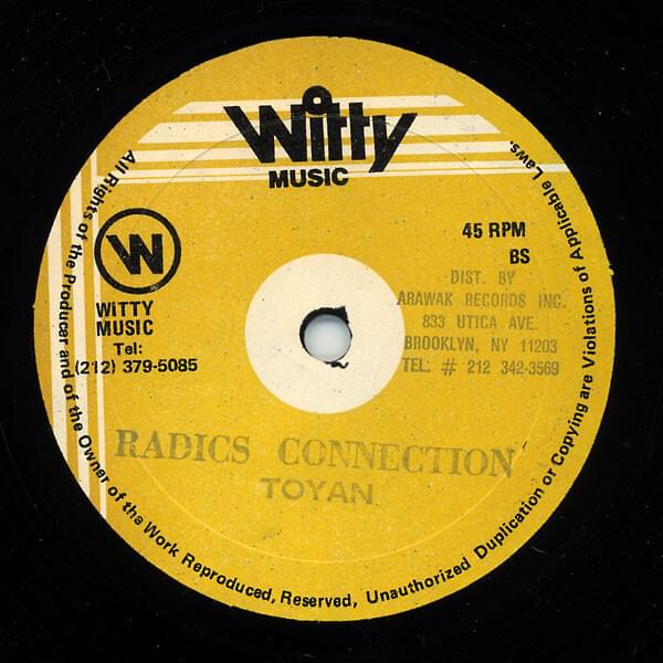 Album cover art for "Radics Connection" by Ranking Toyan