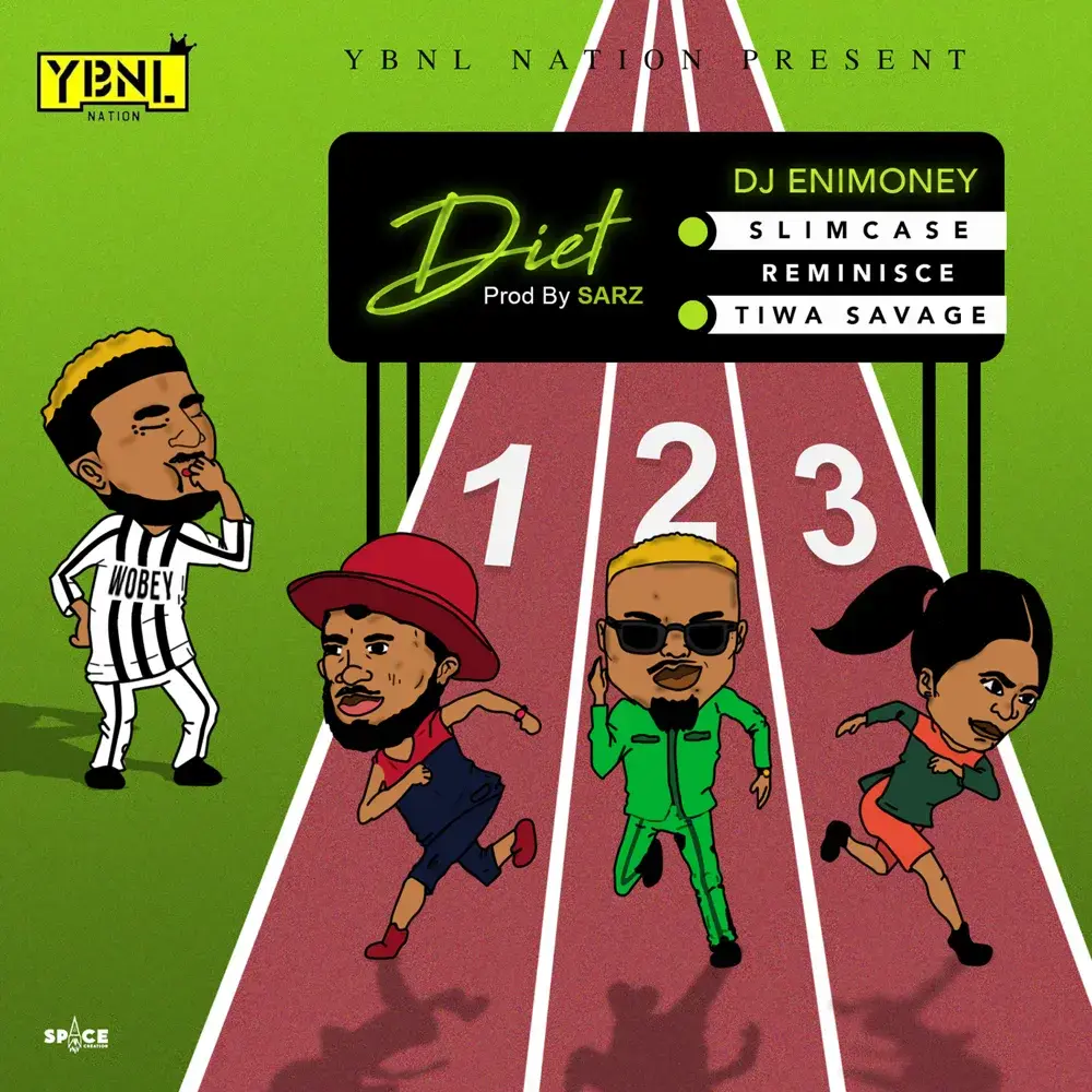 Album cover art for "Diet" by DJ Enimoney & Tiwa Savage & Slimcase & Reminisce