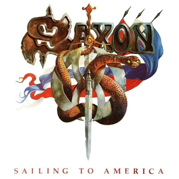 Album cover art for "Sailing to America" by Saxon