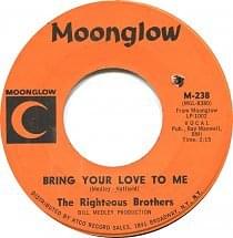 Album cover art for "Bring Your Love to Me" by The Righteous Brothers