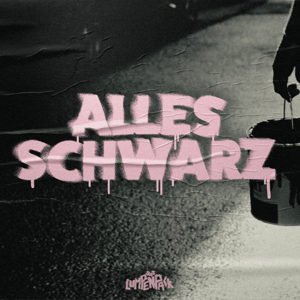Album cover art for "Alles schwarz" by Das Lumpenpack